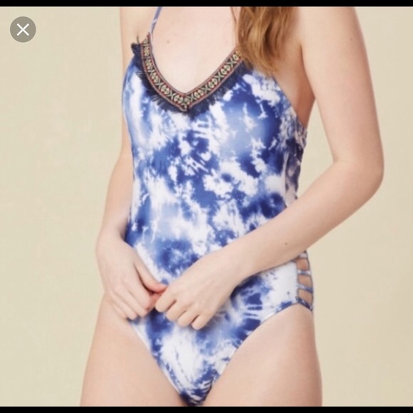 altar'd state | tie dye one piece swimsuit fringe - Picture 8 of 8